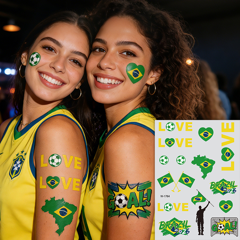[Copy]Waterproof National Flag Temporary Tattoos