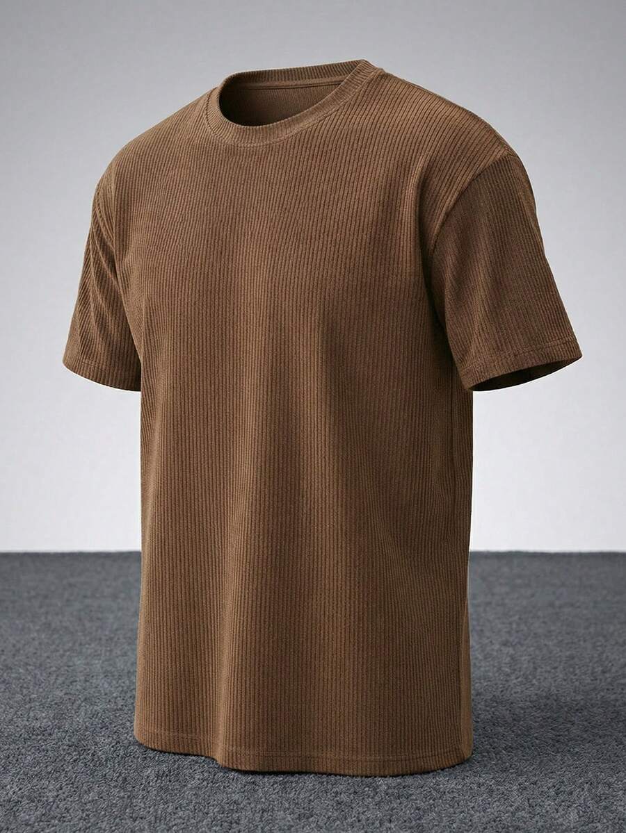 Men's Casual Loose Fit Round Neck Short Sleeve T-Shirt