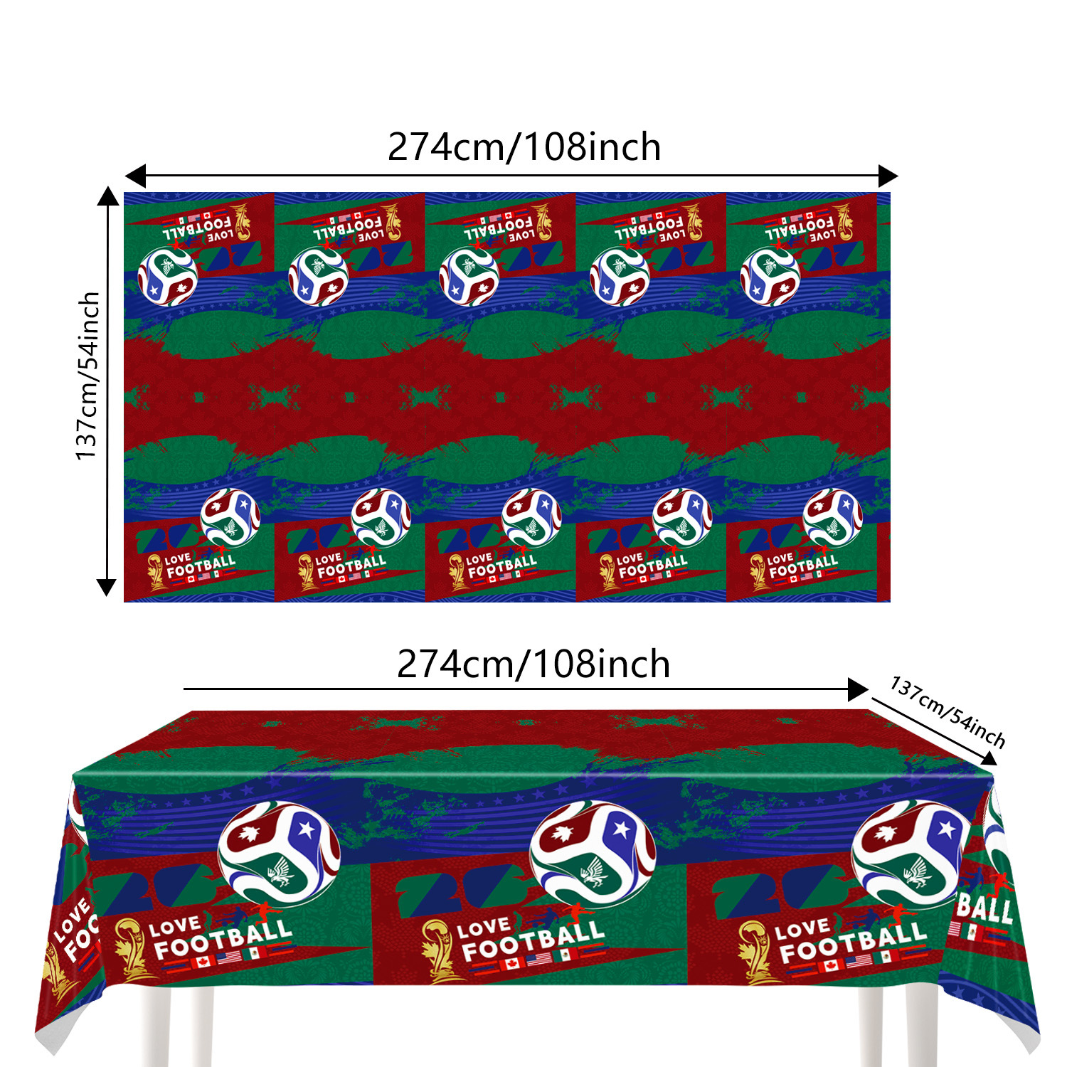 ⚽ 2026 World Cup Soccer Theme Party Supplies Set