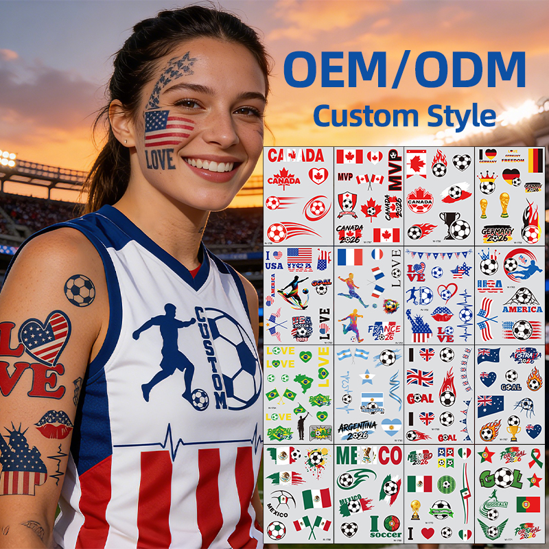 [Copy]Waterproof National Flag Temporary Tattoos