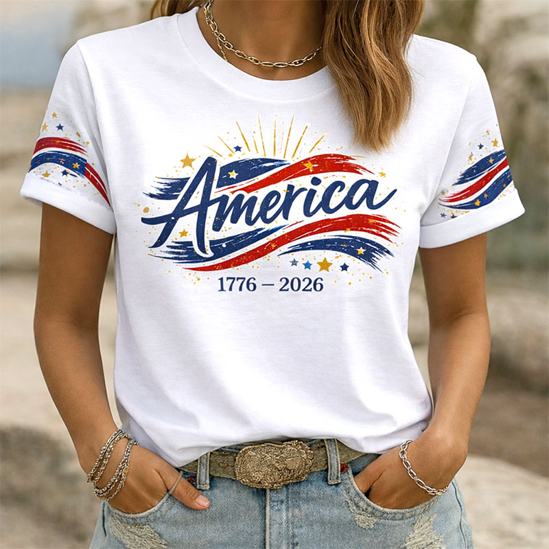 250th Anniversary Of The United States Casual Short Sleeve T-shirt