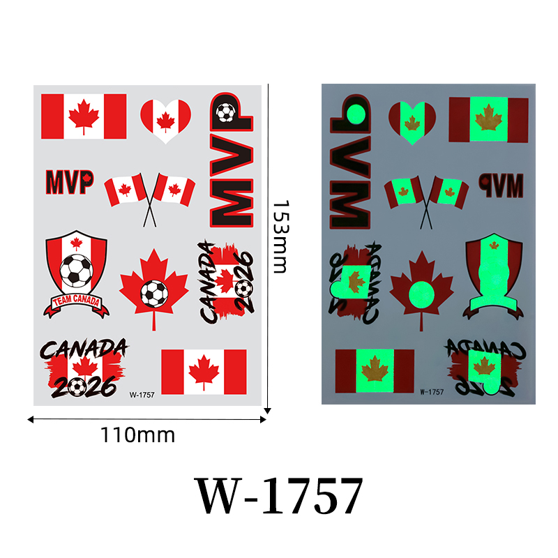 [Copy]Waterproof National Flag Temporary Tattoos