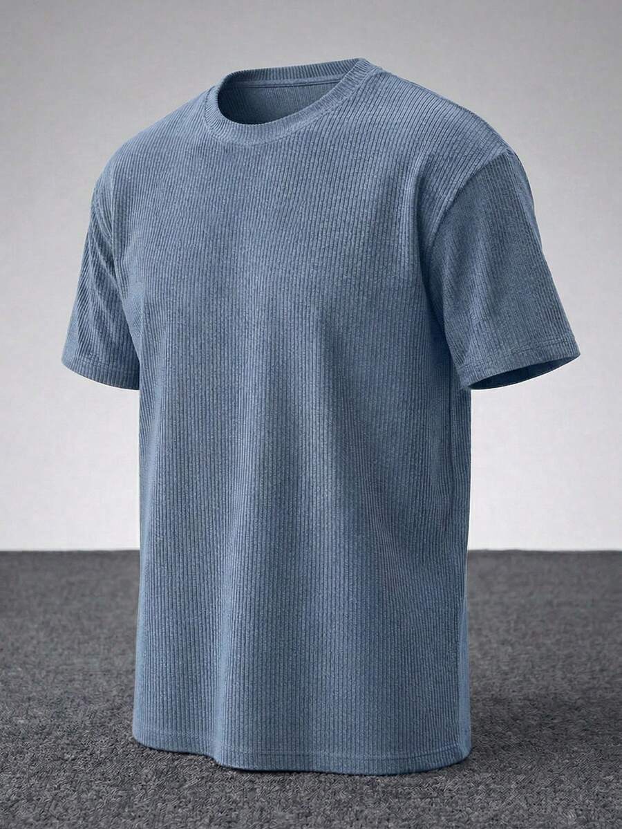 Men's Casual Loose Fit Round Neck Short Sleeve T-Shirt