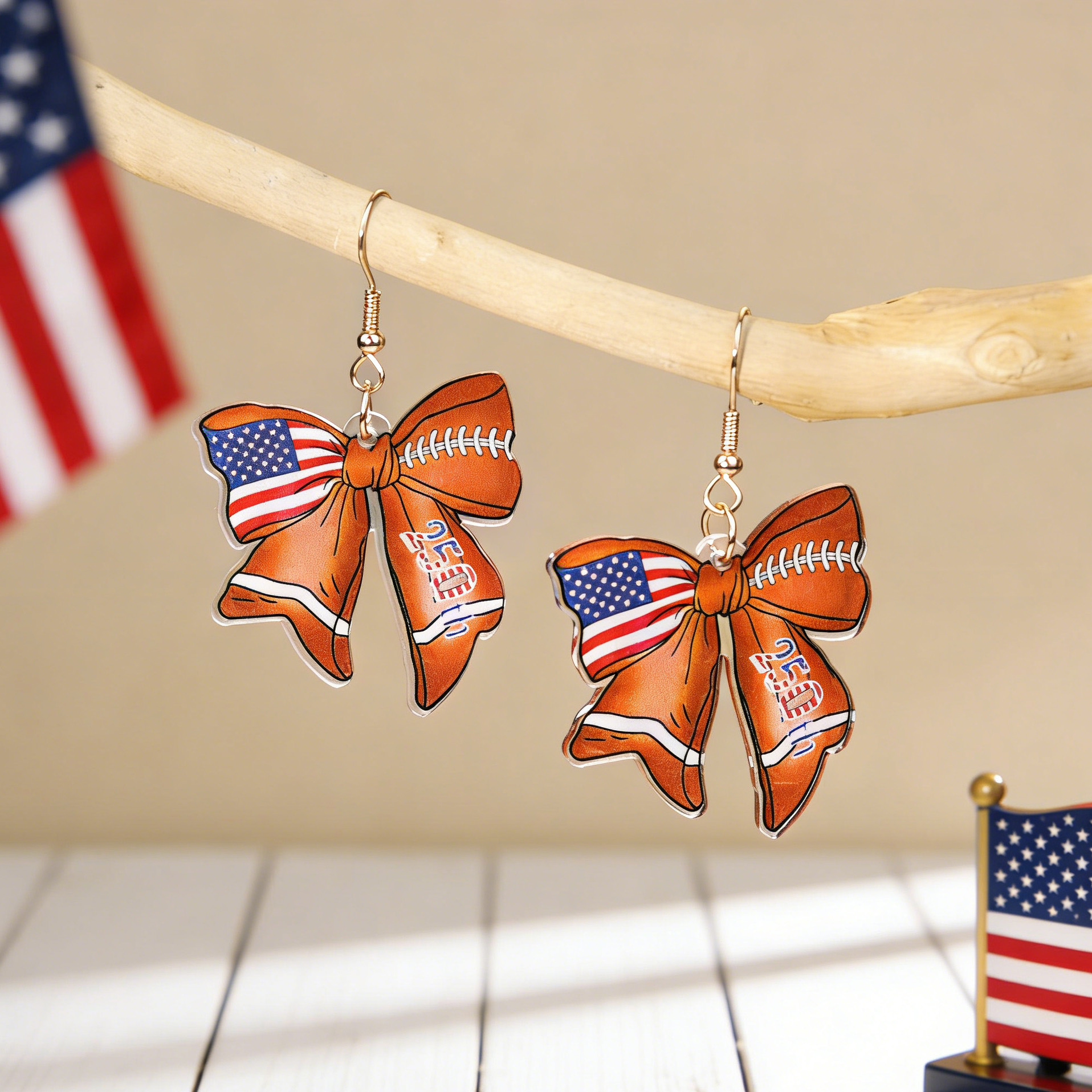 USA 250th Anniversary Patriotic Acrylic Earrings Set