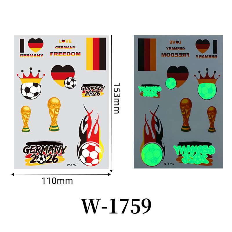 [Copy]Waterproof National Flag Temporary Tattoos