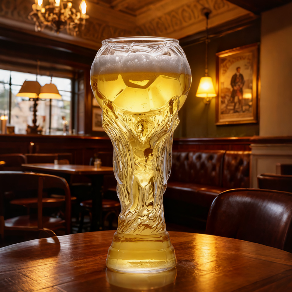 Football Trophy Beer Glass