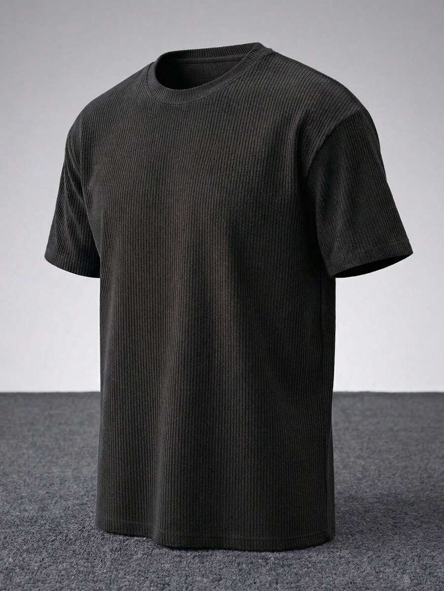 Men's Casual Loose Fit Round Neck Short Sleeve T-Shirt