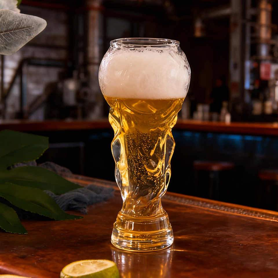 Football Trophy Beer Glass