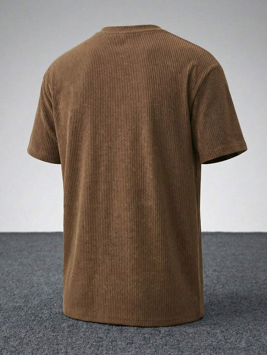 Men's Casual Loose Fit Round Neck Short Sleeve T-Shirt