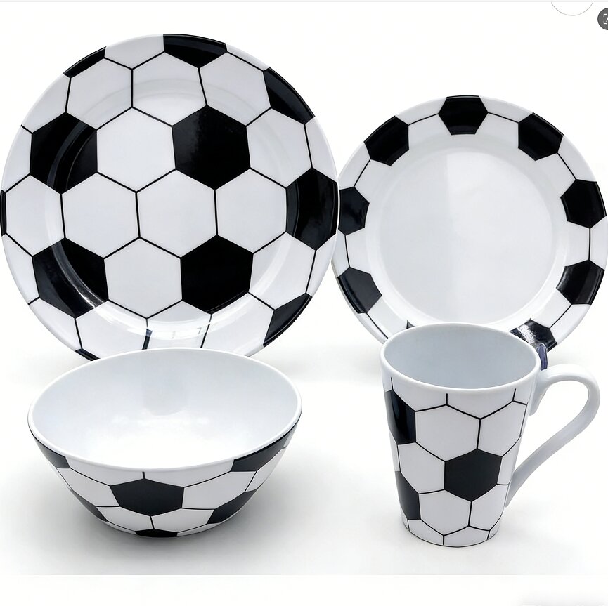 ⚽ Classic Soccer Theme Watch Party Dinnerware Set