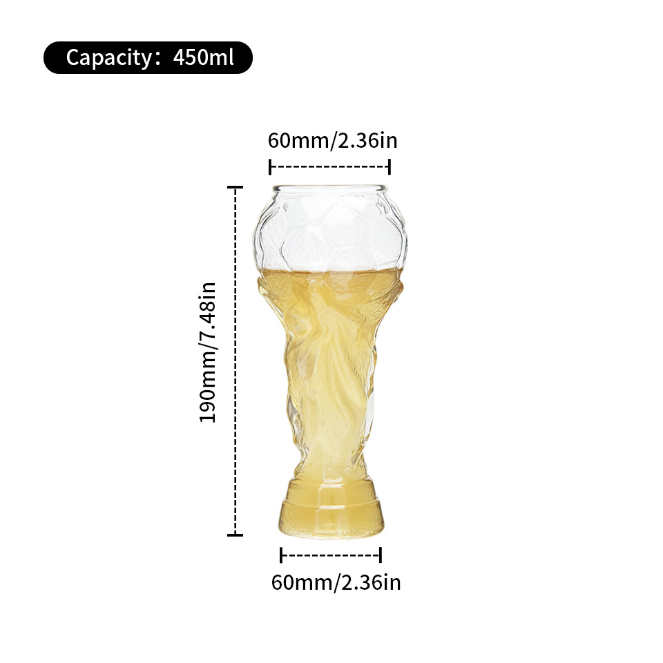 Football Trophy Beer Glass