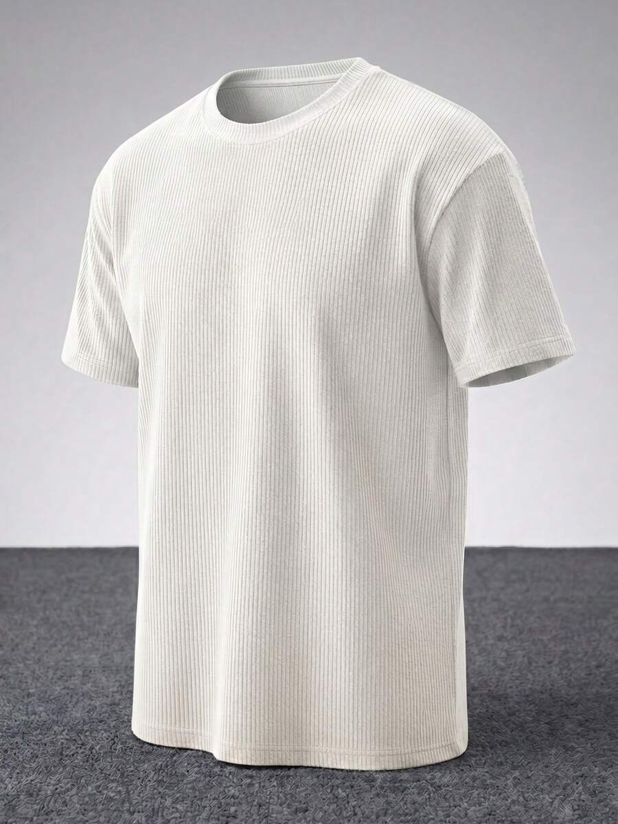 Men's Casual Loose Fit Round Neck Short Sleeve T-Shirt