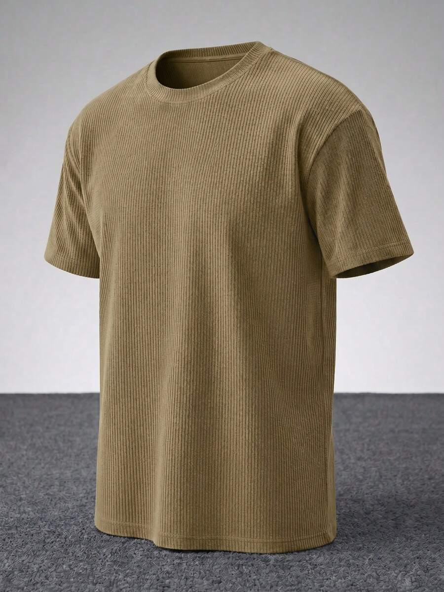 Men's Casual Loose Fit Round Neck Short Sleeve T-Shirt
