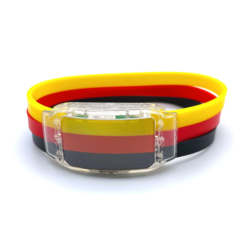 Soccer Fan Light-Up Silicone Wristband for Parties
