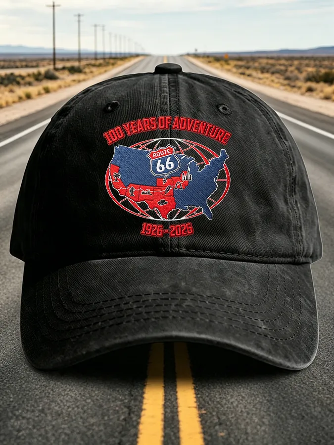 Unisex Vintage USA Road Trip Printed Hat
