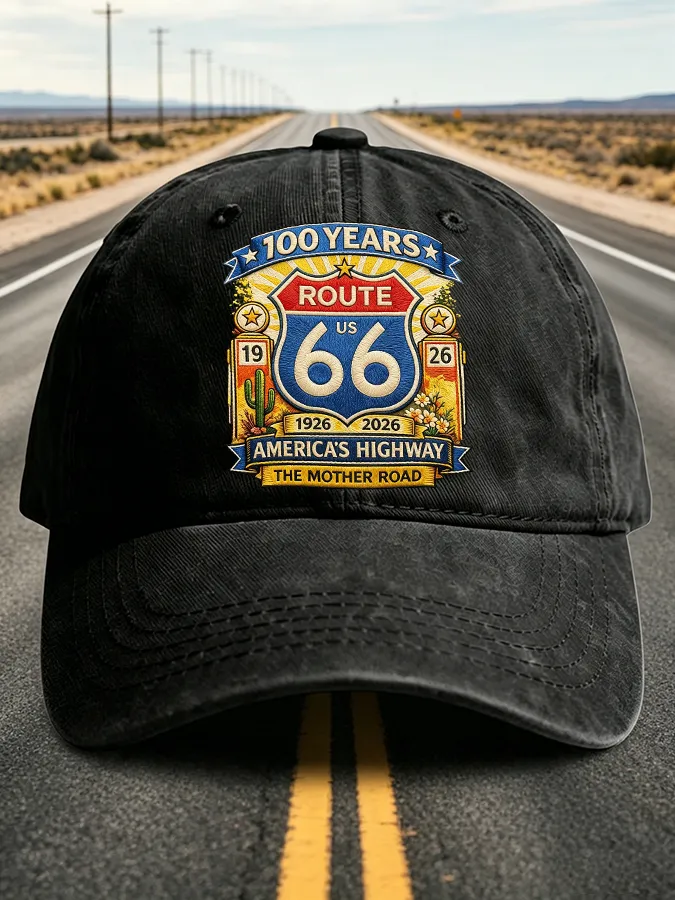 Unisex Vintage USA Road Trip Printed Hat