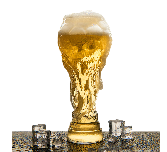 Football Trophy Beer Glass