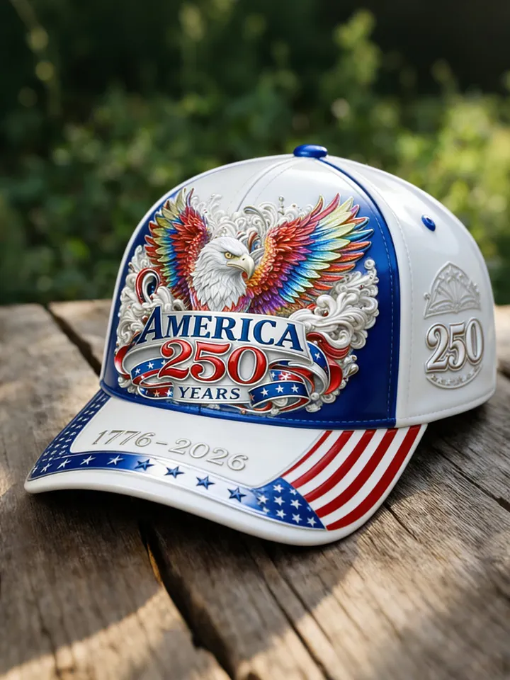 Colorful Wing American Eagle Patriotic Celebration Cap