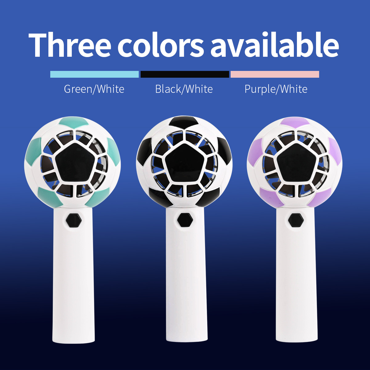 ⚽ Portable Soccer Ball Handheld Fan with 5-Speed Cooling