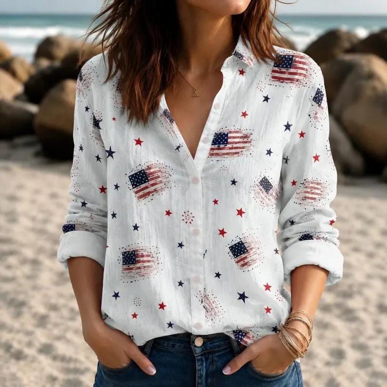[Copy][Copy][Copy][Copy][Copy][Copy]Men's Drip Paint American Flag Artistic Button-Up Shirt | Patriotic Art Hawaii Short Sleeve