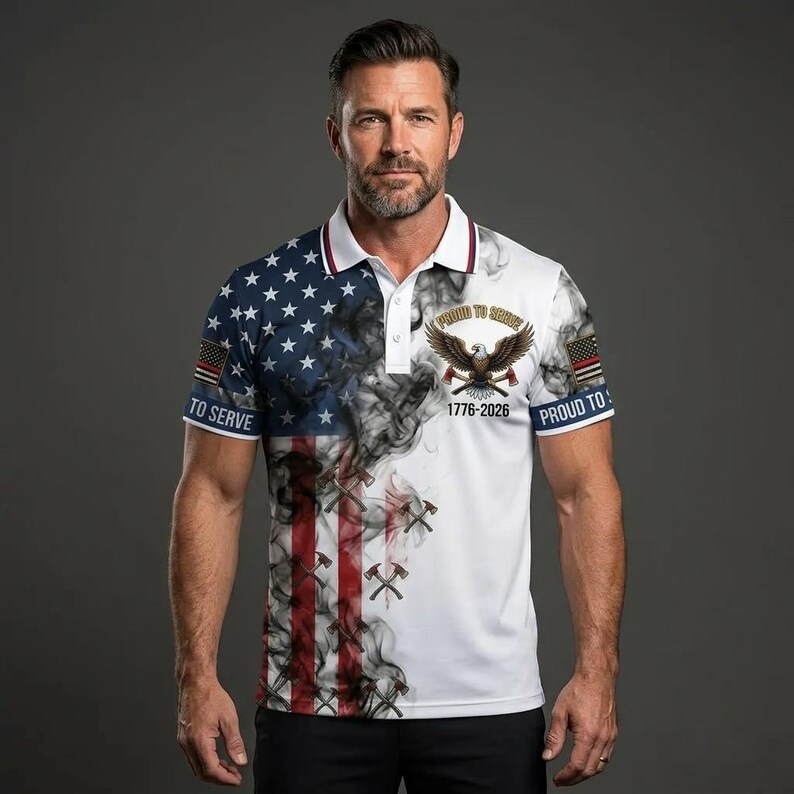 250TH Years Flag Polo Shirt, USA 1776-2026 Patriotic Eagle Polo, American Flag Polo Shirt, United States Anniversary Shirt, Patriotic Golf