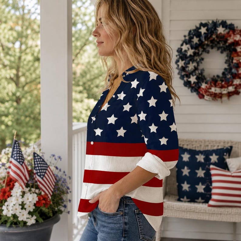 [Copy][Copy][Copy][Copy][Copy][Copy][Copy]Men's Drip Paint American Flag Artistic Button-Up Shirt | Patriotic Art Hawaii Short Sleeve