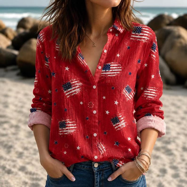 [Copy][Copy][Copy][Copy][Copy][Copy]Men's Drip Paint American Flag Artistic Button-Up Shirt | Patriotic Art Hawaii Short Sleeve