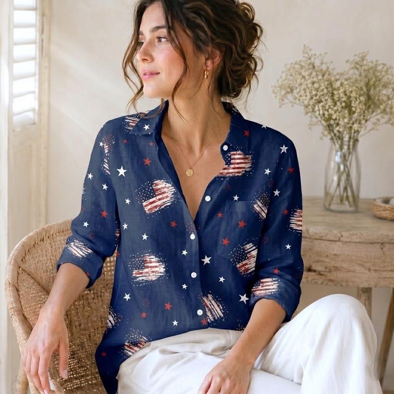 [Copy][Copy][Copy][Copy][Copy][Copy]Men's Drip Paint American Flag Artistic Button-Up Shirt | Patriotic Art Hawaii Short Sleeve