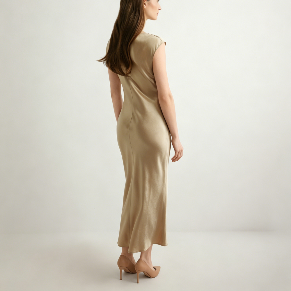 Long beige dress