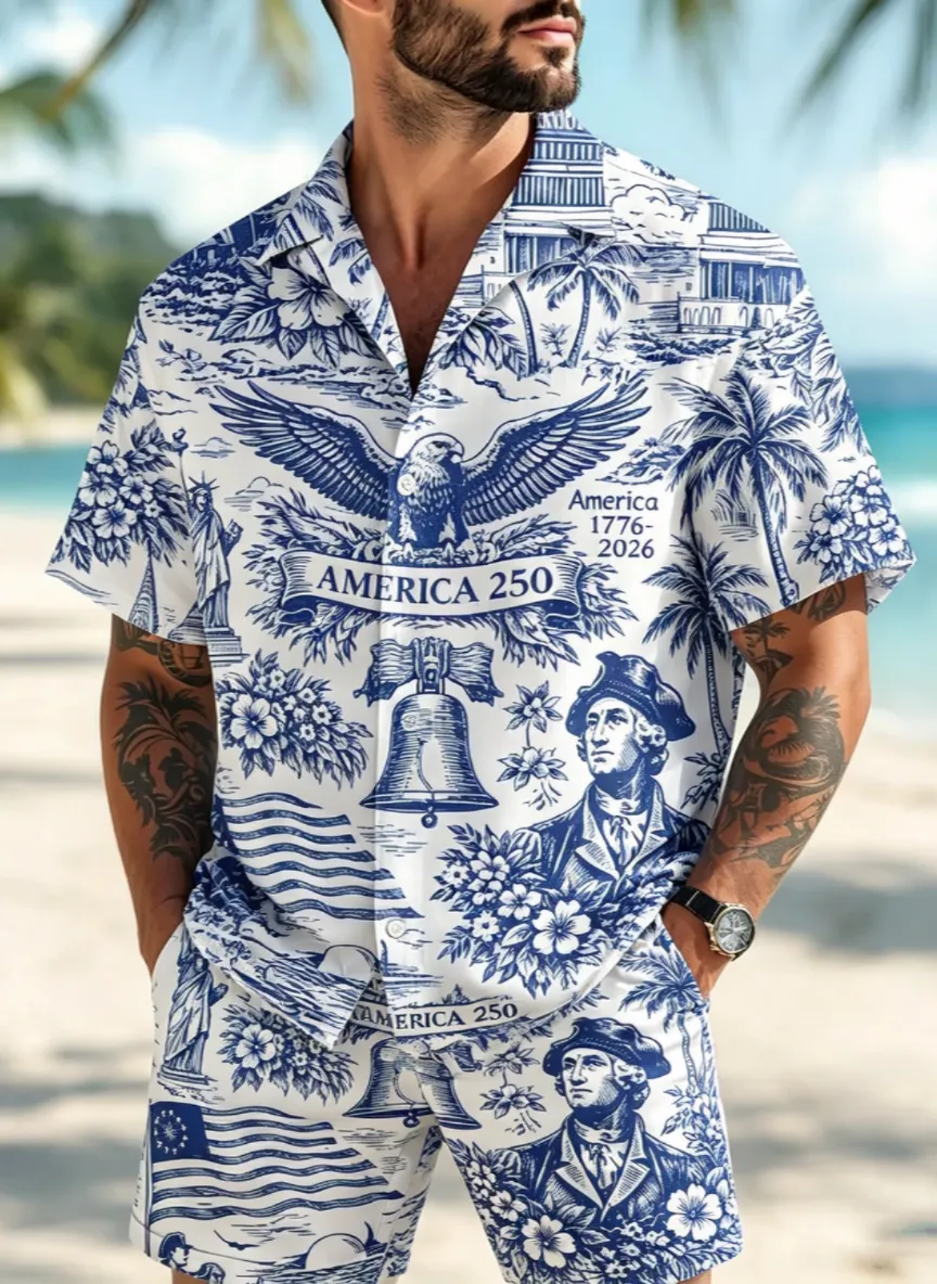 America 250 Hawaiian Shorts