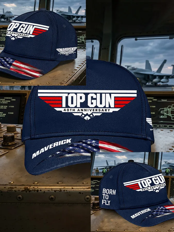 Retro 40th Anniversary Print Baseball Cap