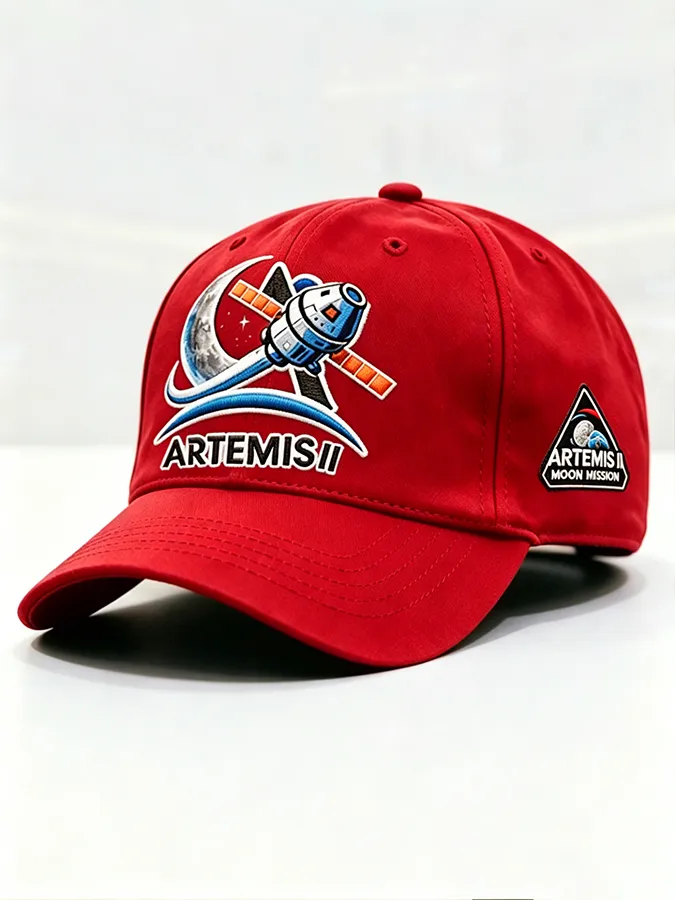Unisex Artemis II 2026 Rocket Launch Print Hat