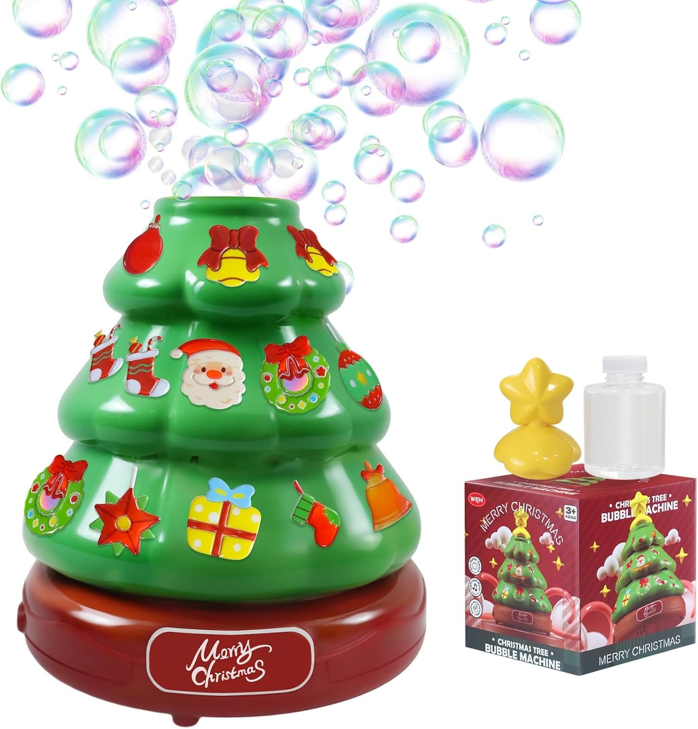 🔥Last 4 hours Sale: Save $20-Christmas Tree Bubble Machine for Kids
