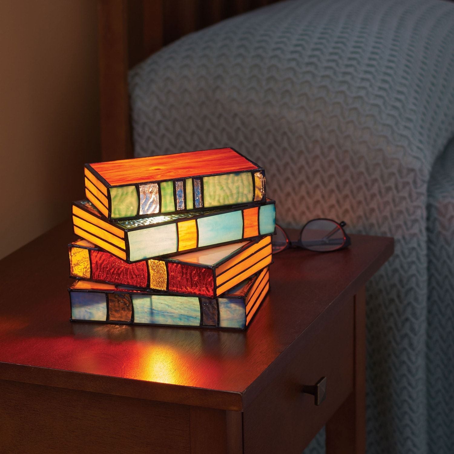 📚📚Stained Glass Stacked Books Lamp