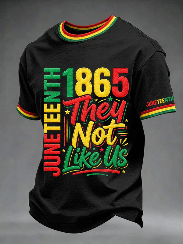 Men's Juneteenth 1865 They Not Like Us Art Print T-Shirt
