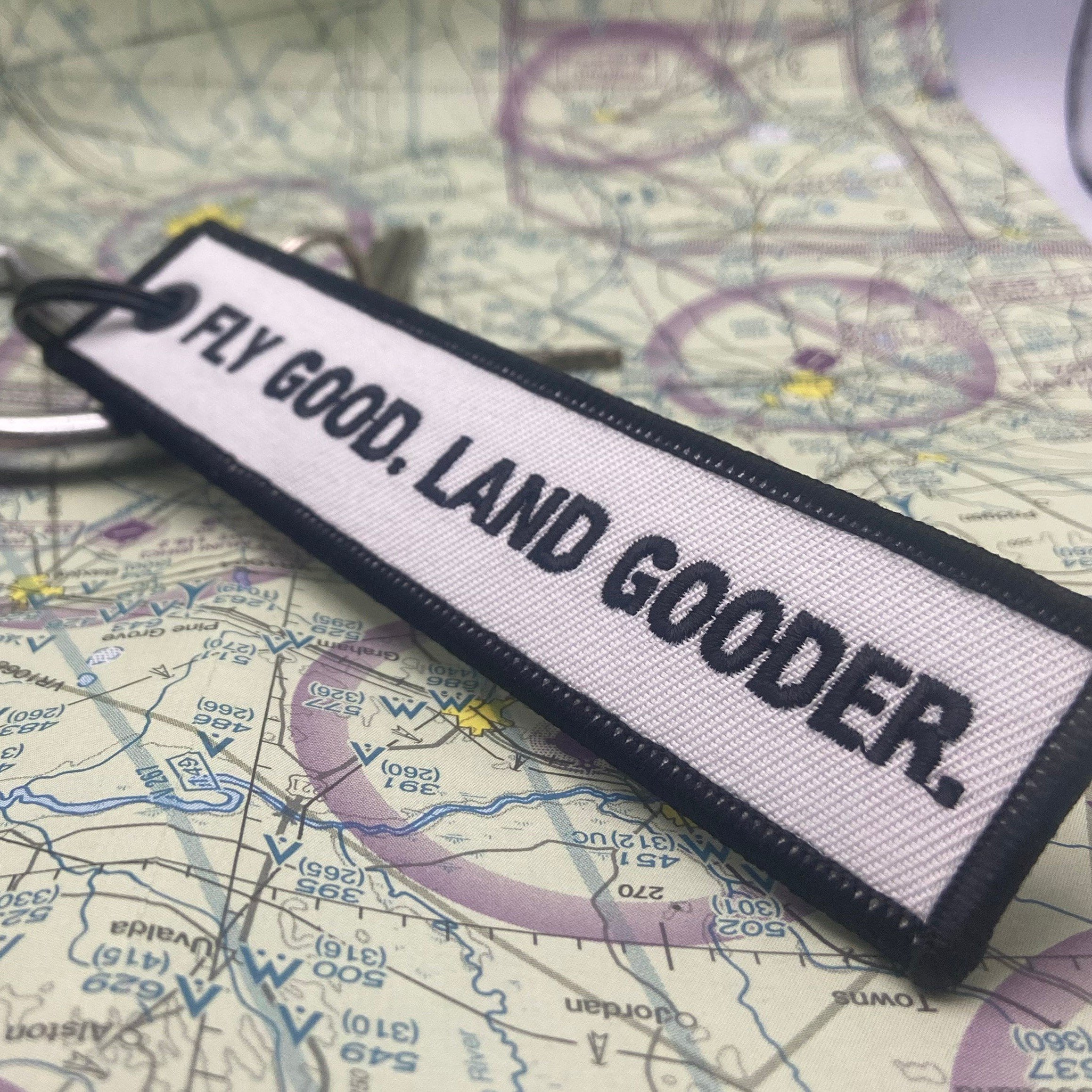 🔥LAST DAY 50% OFF - Fly Good. Land Gooder. Keychain | Aviation Humor