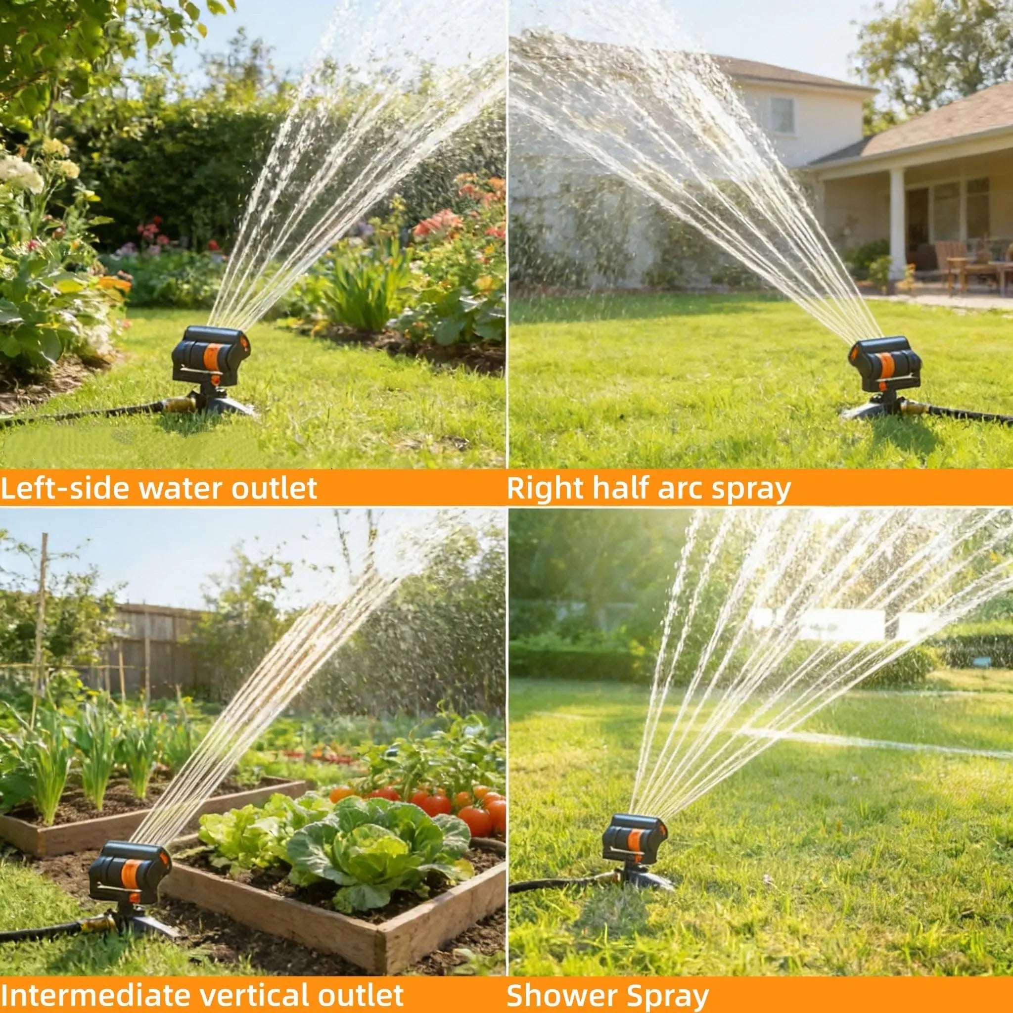 Adjustable Oscillating Sprinkler Wide Coverage