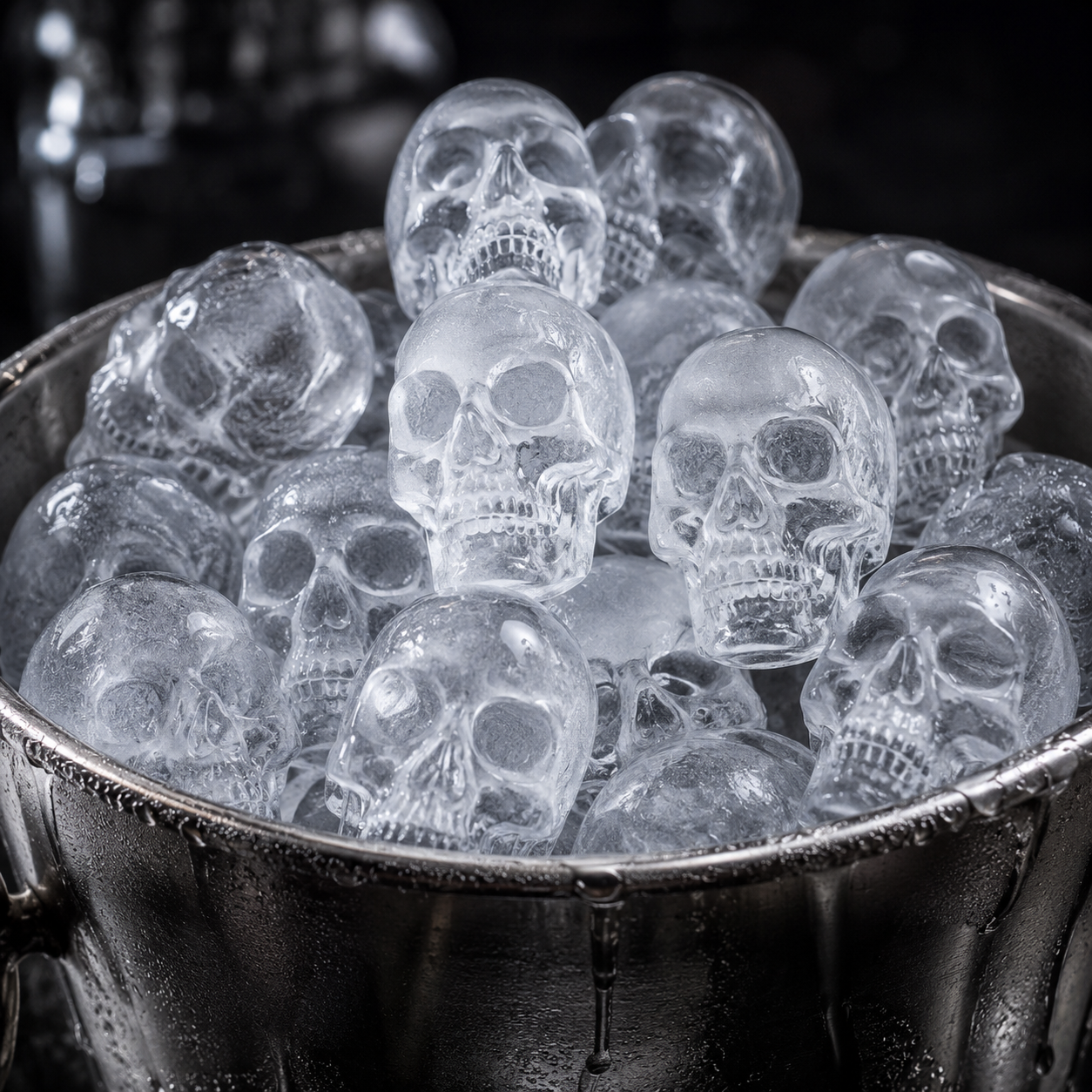 🥳2026 HOT SALE💀🧊 50% OFF! DIY Silicone Skull Ice Cube Tray – Giant slow-melt skull for whiskey, cocktails & more✨