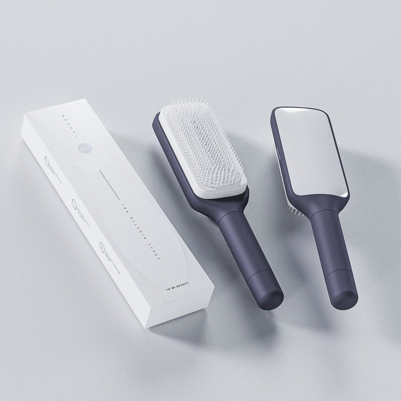 🔥Last Day Sale ⏰💇‍♀️✨Automatic Self-Cleaning Rotating & Liftable Hair Comb for Smooth Detangling and Styling🎁