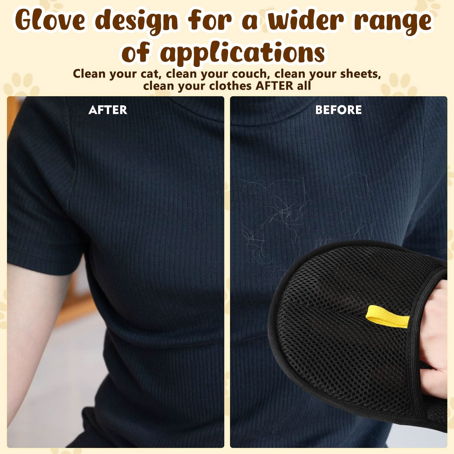 🔥LAST Day 50%OFF🐾🧤 Pet Hair Remover Electrostatic Gloves – Double-Sided Efficient, Soft Silicone & Washable Reusable ！