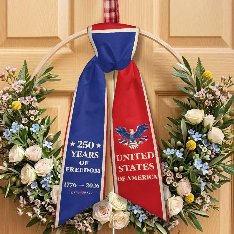 250th Anniversary Patriotic Sash, American Independence Celebration Ribbon