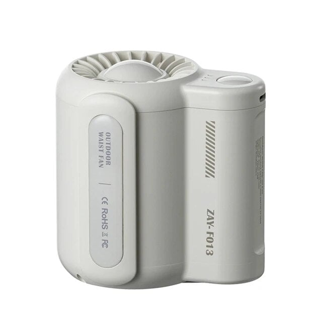 Creative waist-mounted fan portable usb silent strong wind cooling portable outdoor small air conditioning fan/Summer/Rechargeable