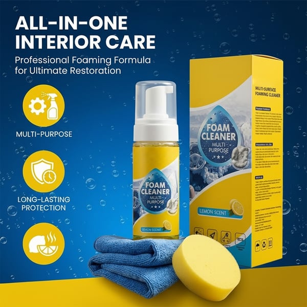 4-in-1 Multi-Enzyme Foam Cleaner – Deep Clean Car, Kitchen, Bathroom & Sofa
