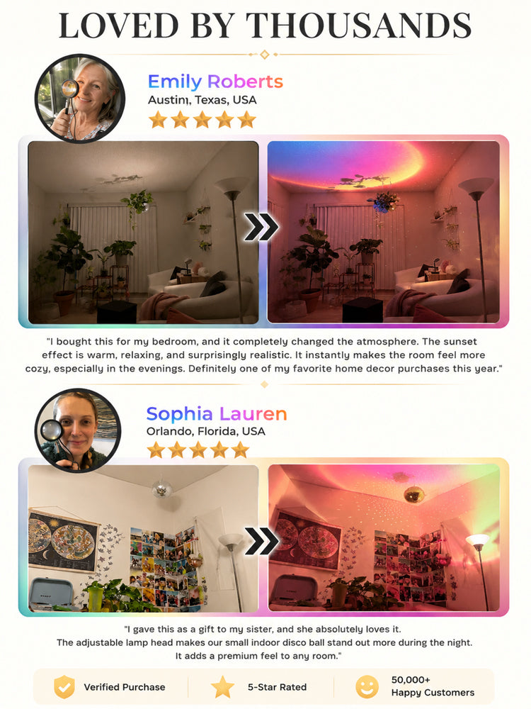🌅 Sunset Ambient Light: One-Tap Romantic Lighting, Say Goodbye To Dull Rooms! Just 1 Second, Bring Stunning Sunset Glow Into Your Home ✨