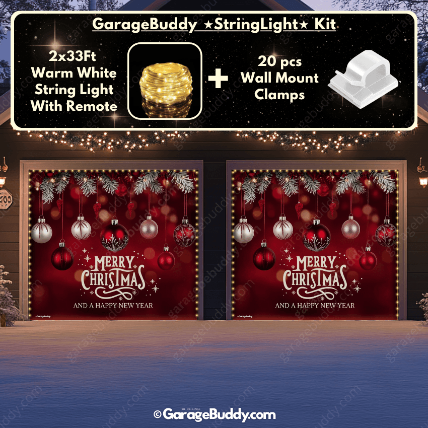 Garage Buddy | Christmas Ornaments & HNY | Christmas Garage Door Cover