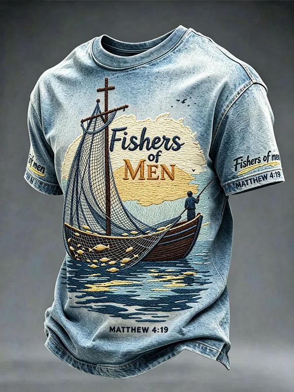 Men's Fishers Of Men Art Print T-Shirt