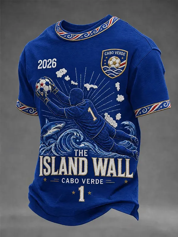 Men's 2026 The Island Wall Football Fans Print T-Shirt