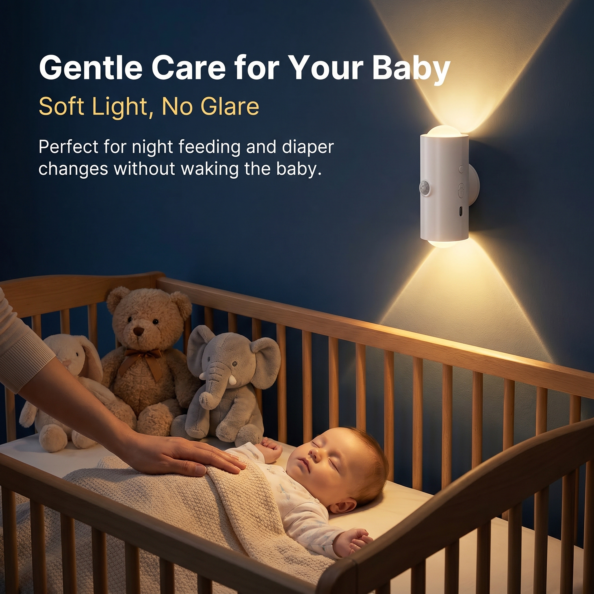 LED Motion Sensor Night Light - Smart Auto-On Cabinet Light with 16 Colors, Rechargeable Magnetic Night Light for Kids Bedroom Kitchen Hallway Stairs, Protects Baby and Family at Night