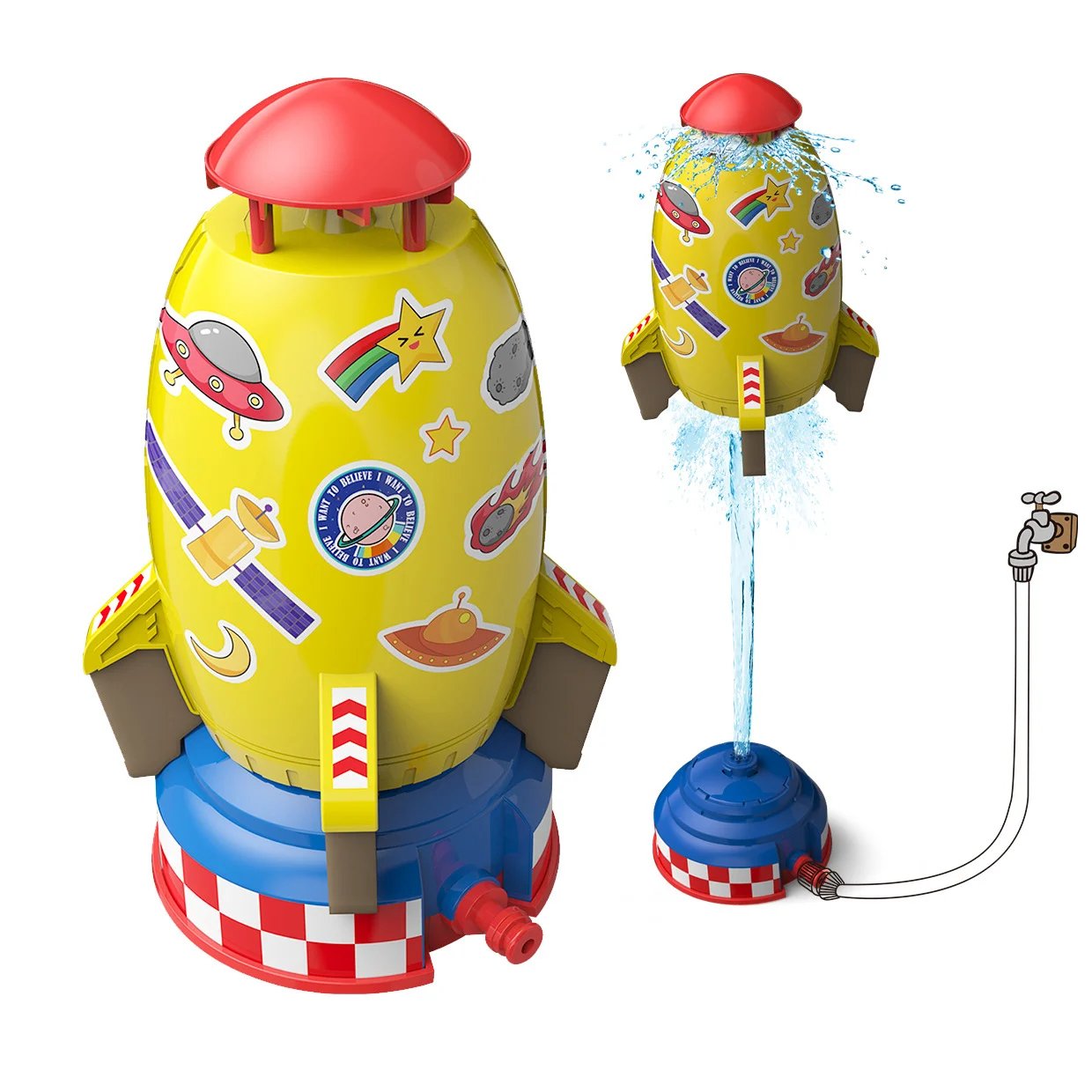 🔥Last Day 49% OFF-2024 NEW Summer Toy Outdoor Yard Rocket Sprinkler