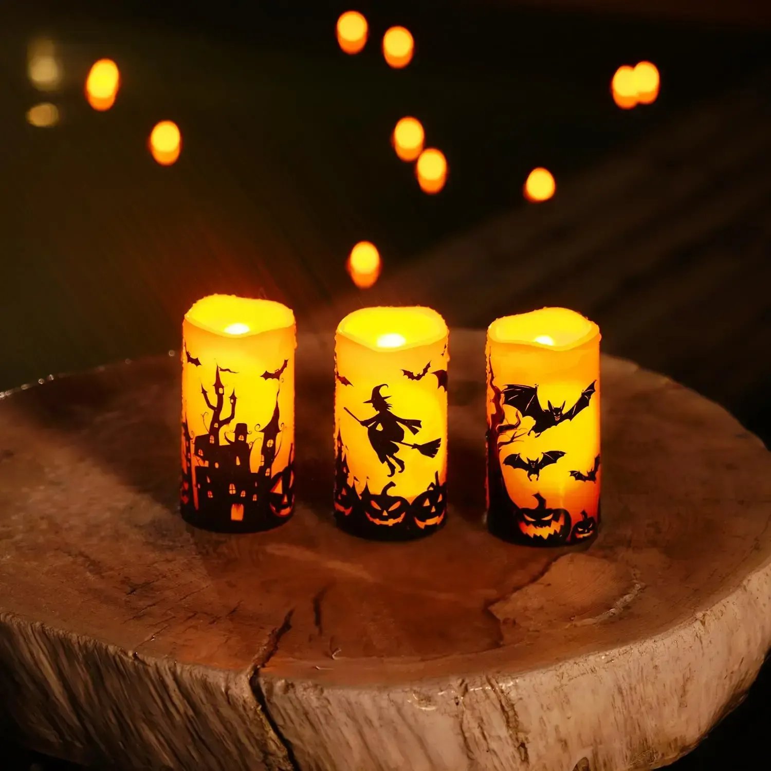 🎃Halloween Pre-sale🎃3PCS Halloween Candles with Remote Timers